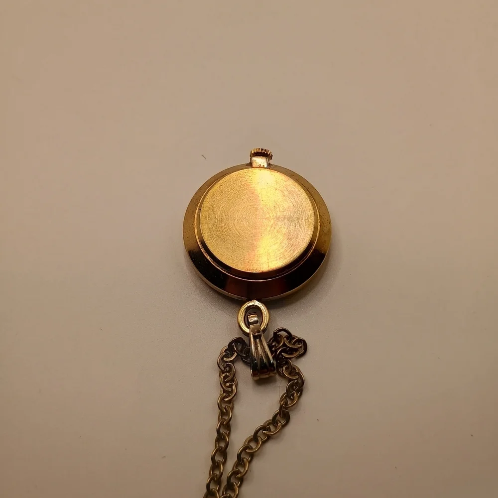 Caravelle Gold Toned Pendant Wind Up Watch